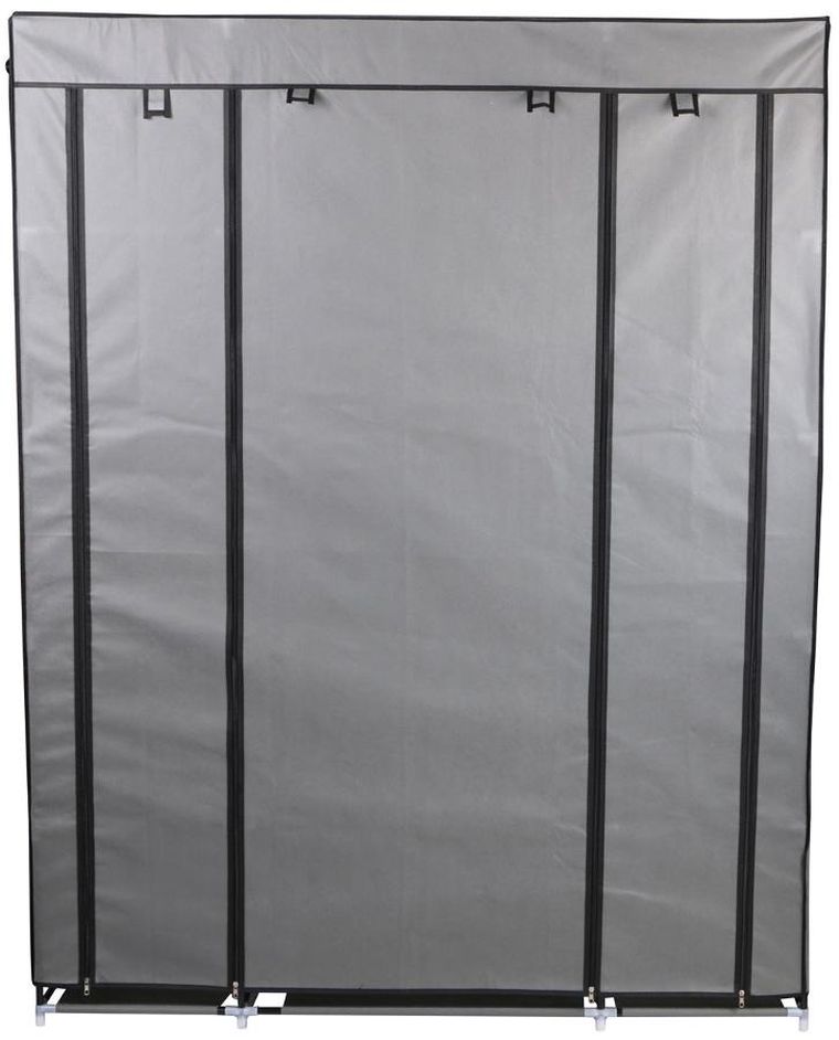 Saska Garden, szafa tekstylna, szara, 175-133-43 cm, 28873