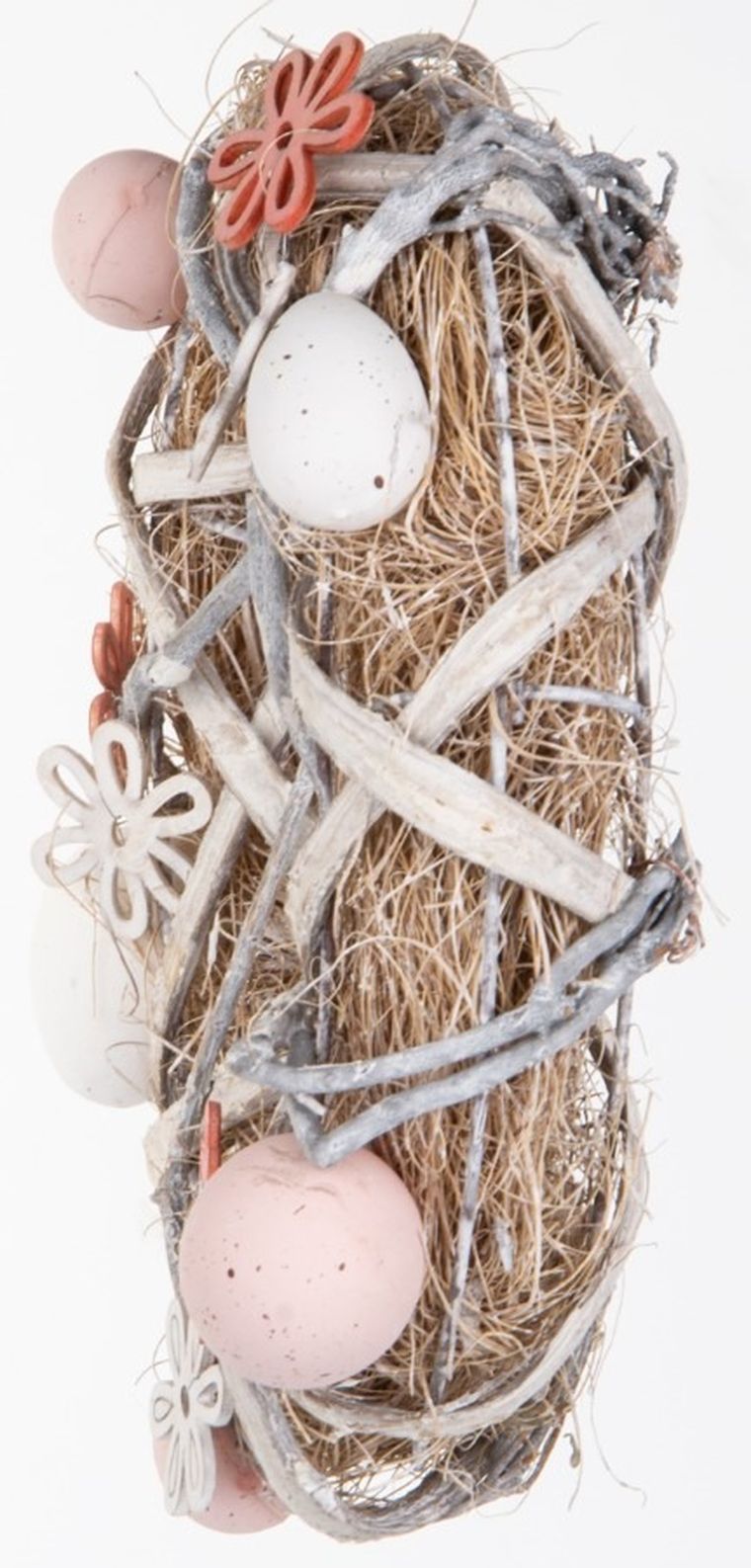 Saska Garden, wianek dekoracyjny, grey, średnica 24 cm