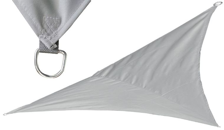 Saska Garden, żagiel przeciwsłoneczny, ogrodowy, trójkąt, szary, 3-3-4 m