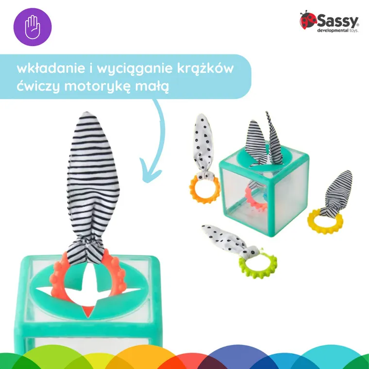 Sassy, elastyczna kostka sorter z krążkami