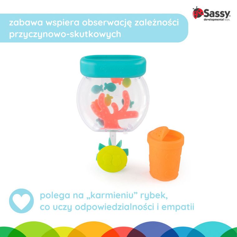 Sassy, Karmienie rybek, zabawka do kąpieli z przyssawkami