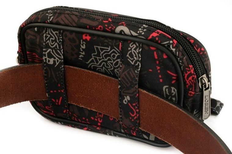 Saszetka do ręki, czarna, Loren