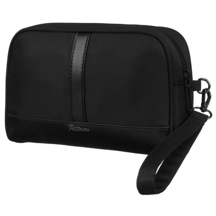 Saszetka do ręki, czarna, Peterson