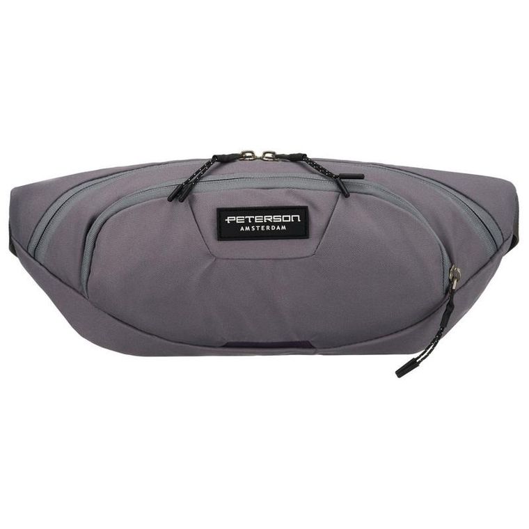 Saszetka na biodro, nerka, ciemnoszara, Peterson