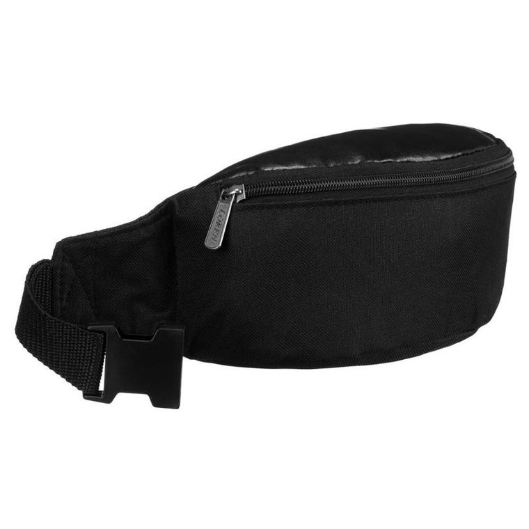 Saszetka na biodro, nerka, czarna, Loren