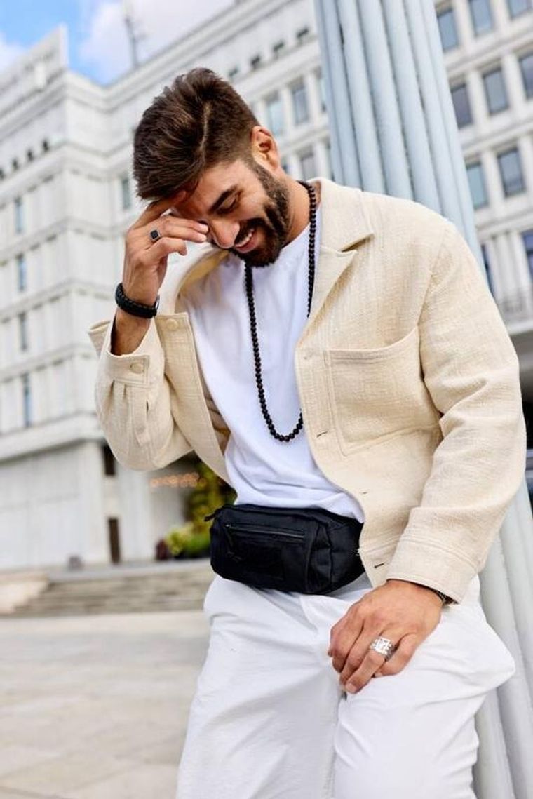 Saszetka na biodro, nerka, czarna, Rovicky