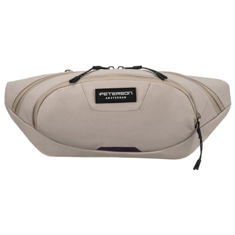 Saszetka na biodro, nerka, jasnoszara, Peterson
