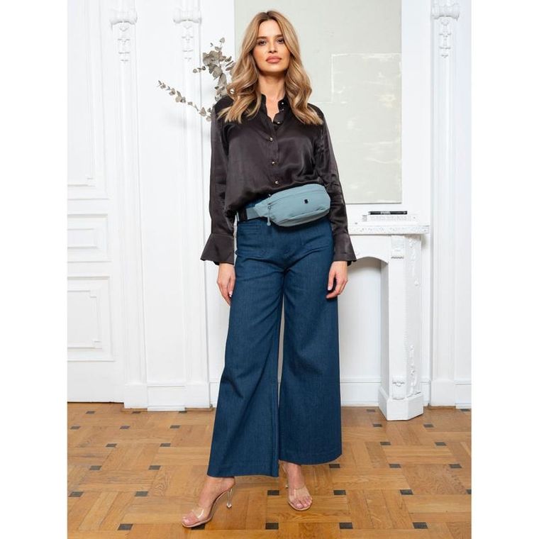 Saszetka na biodro, nerka, niebieska, Peterson