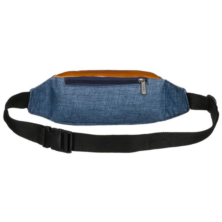 Saszetka na biodro, nerka, niebiesko-brązowa, Loren