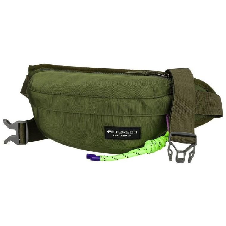Saszetka na biodro, nerka, zielona, Peterson