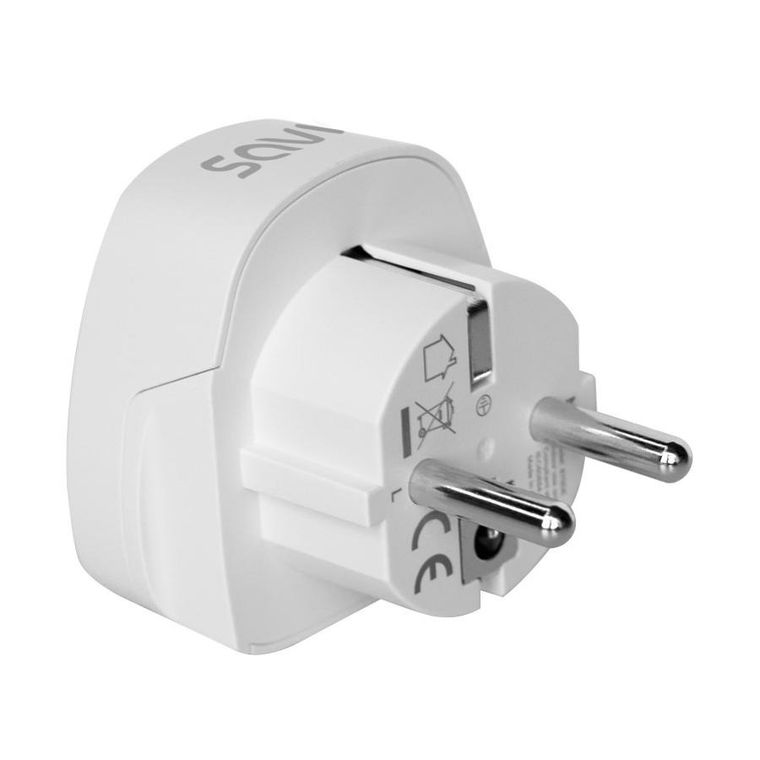 Savio, adapter podróżny, gniazdo US, wtyk EU, AP-01