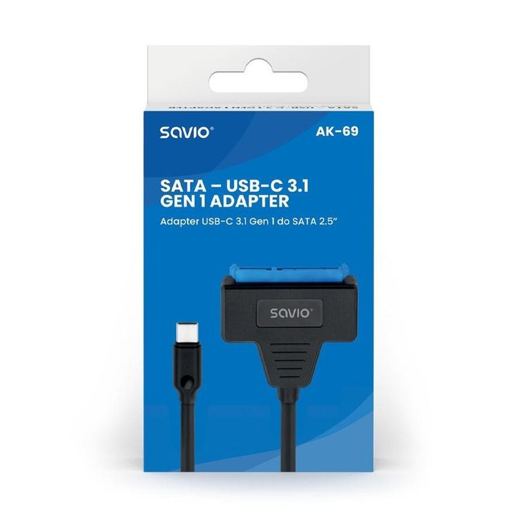 Savio, adapter USB-C 3.1 do dysków 2.5"