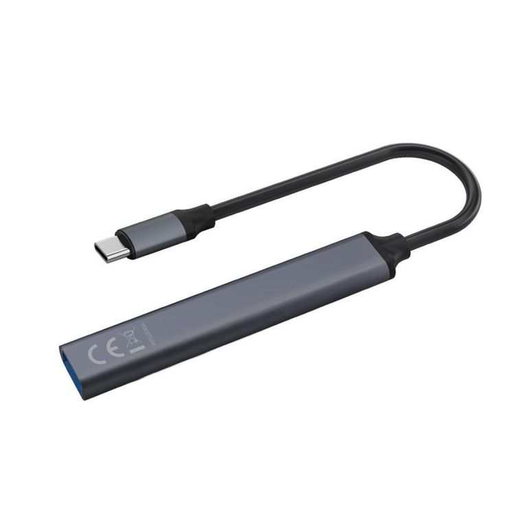 Savio, hub USB-A, 3xUSB-A 2.0, 1xUSB-A 3.0, szary
