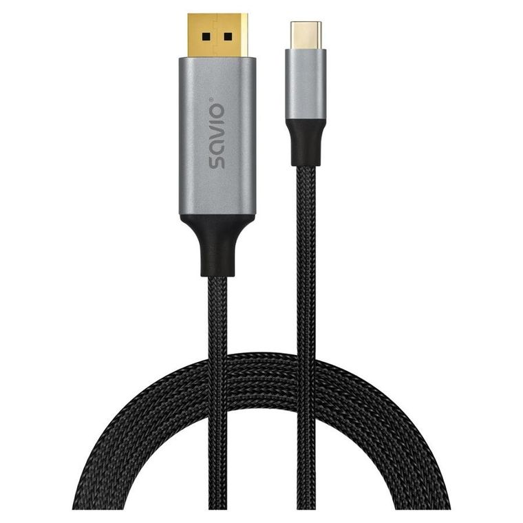Savio, kabel USB-C - DISPLAYPORT 8K 2M 60HZ (DSC) CL-208