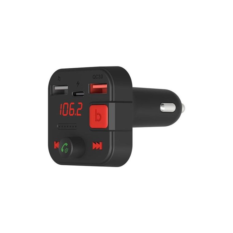 Savio, transmiter FM z wyświetlaczem, ładowarka, bluetooth