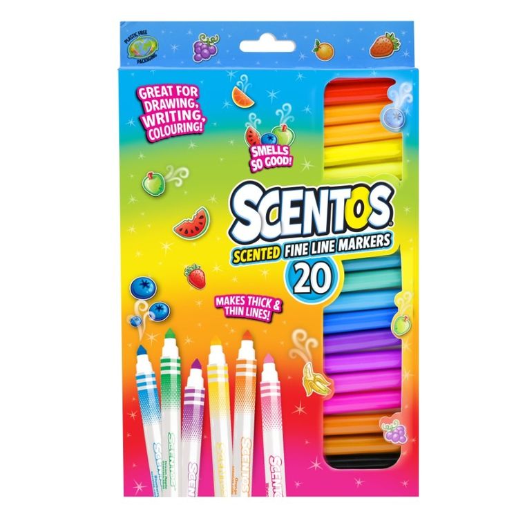 Scentos, pachnące flamastry, 20 kolorów
