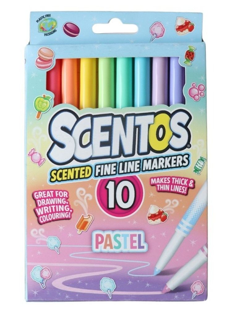 Scentos, pachnące flamastry, pastelowe, 10 kolorów