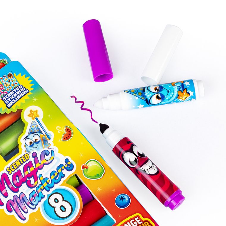 Scentos, pachnące markery, magiczne, 8 kolorów