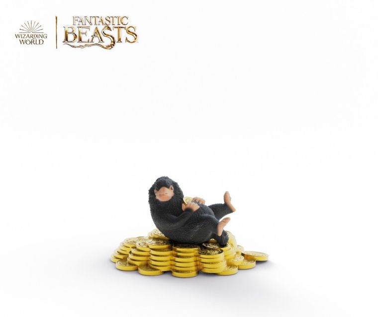 Schleich, Fantastyczne zwierzęta, Niuchacz ze złotem, figurka, 14905