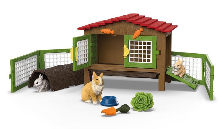 Schleich, Farm World, Klatka dla królików, zestaw, 42728