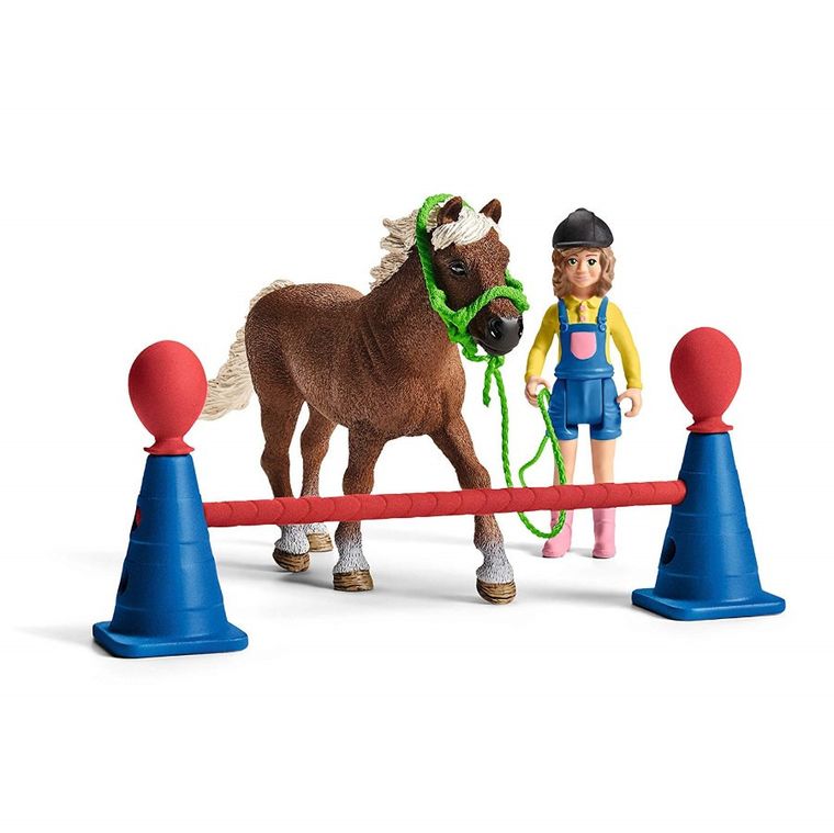 Schleich, Farm World, Trening zręcznościowy dla kuców, zestaw, 42481