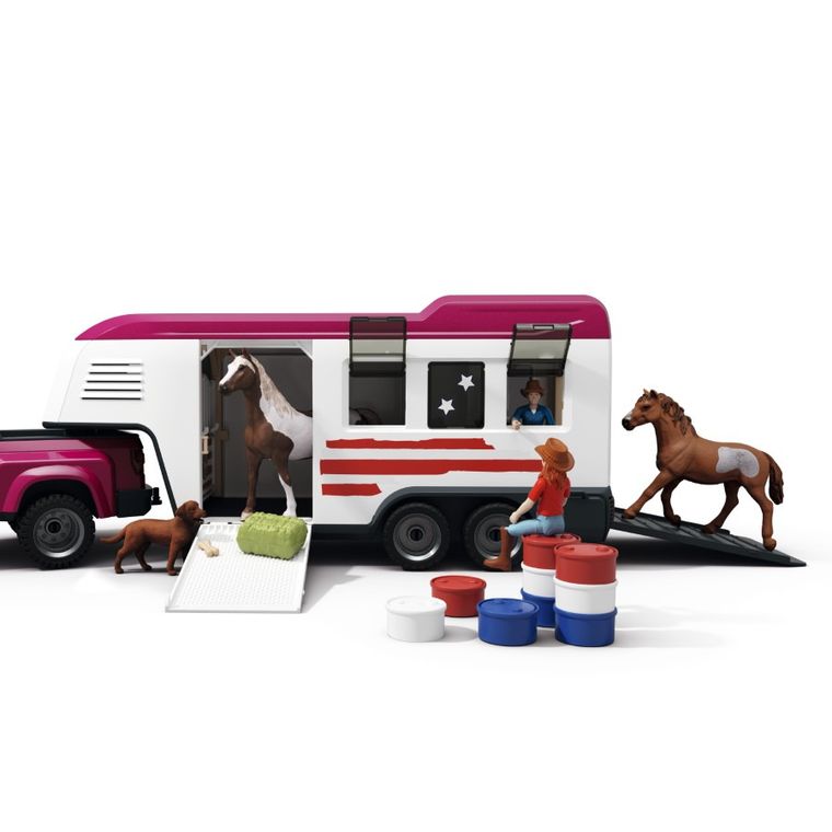 Schleich, Horse Club, Ciężarówka Lakeside z przyczepą, zestaw, 42705