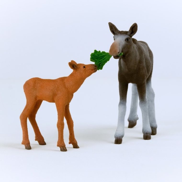 Schleich, Wild Life, Rodzina łosi, zestaw, 42629