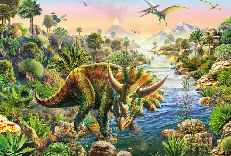 Schmidt, Dinozaury, puzzle, 3-48 elementów