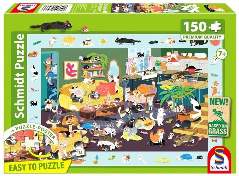 Schmidt, Wszędzie koty, puzzle, 150 elementów
