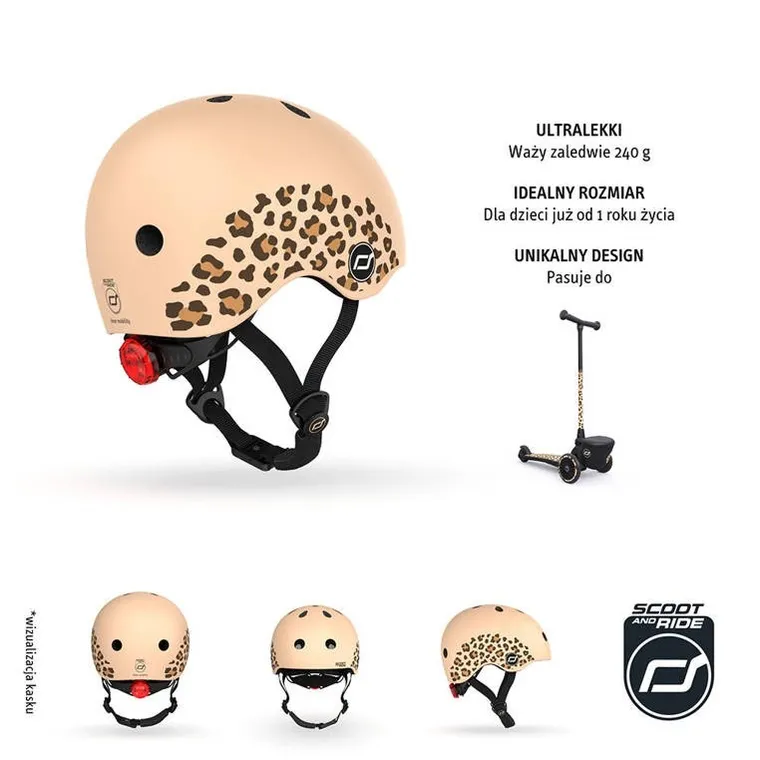 Scoot & Ride, kask, Leopard, rozmiar XXS-S