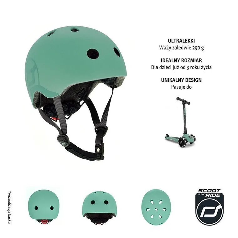 Scoot & Ride, kask ochronny, Forest, rozmiar 51-55 cm