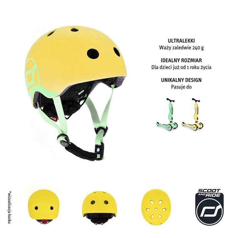 Scoot & Ride, kask ochronny, Lemon, rozmiar 45-51 cm