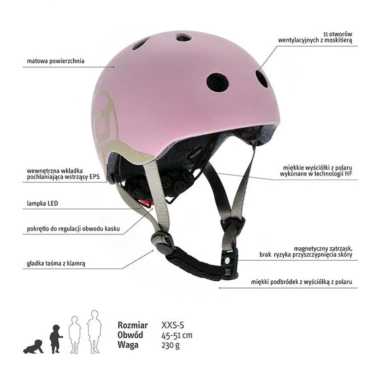 Scoot & Ride, kask ochronny, Rose, rozmiar 45-51 cm