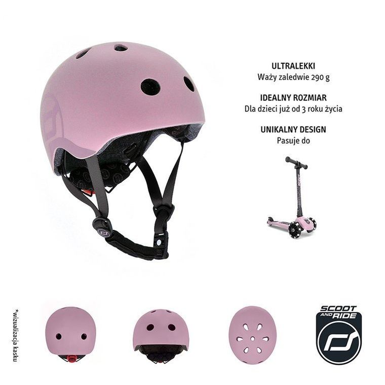 Scoot & Ride, kask ochronny, Rose, rozmiar 51-55 cm