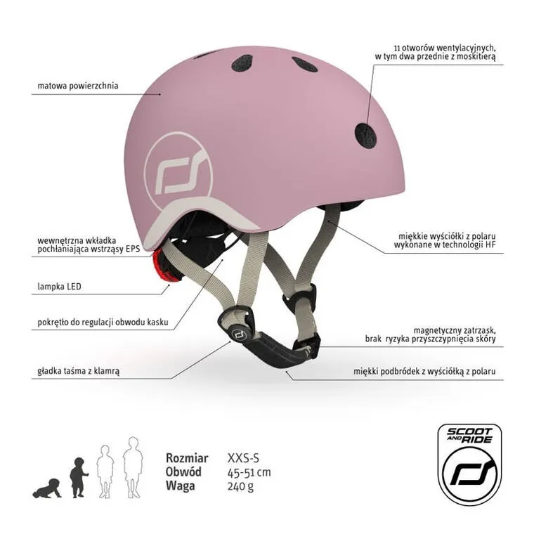 Scoot & Ride, kask ochronny, Wildberry, rozmiar 45-51 cm