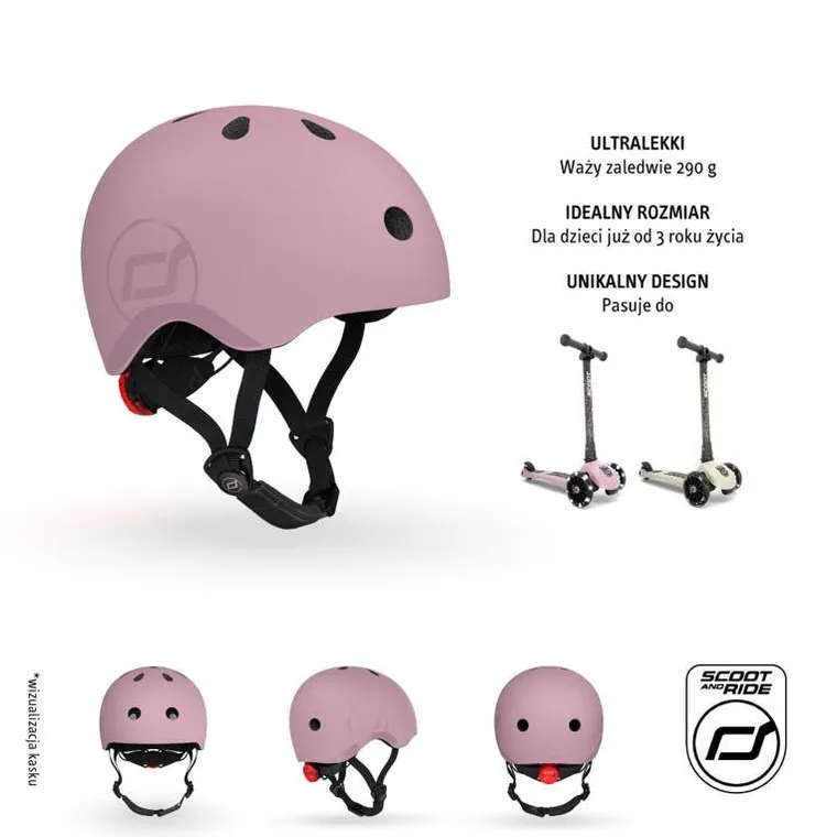 Scoot & Ride, kask ochronny, Wildberry, rozmiar 51-55 cm