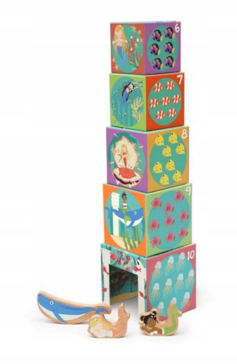 Scratch, piramidka edukacyjna z figurkami, ocean