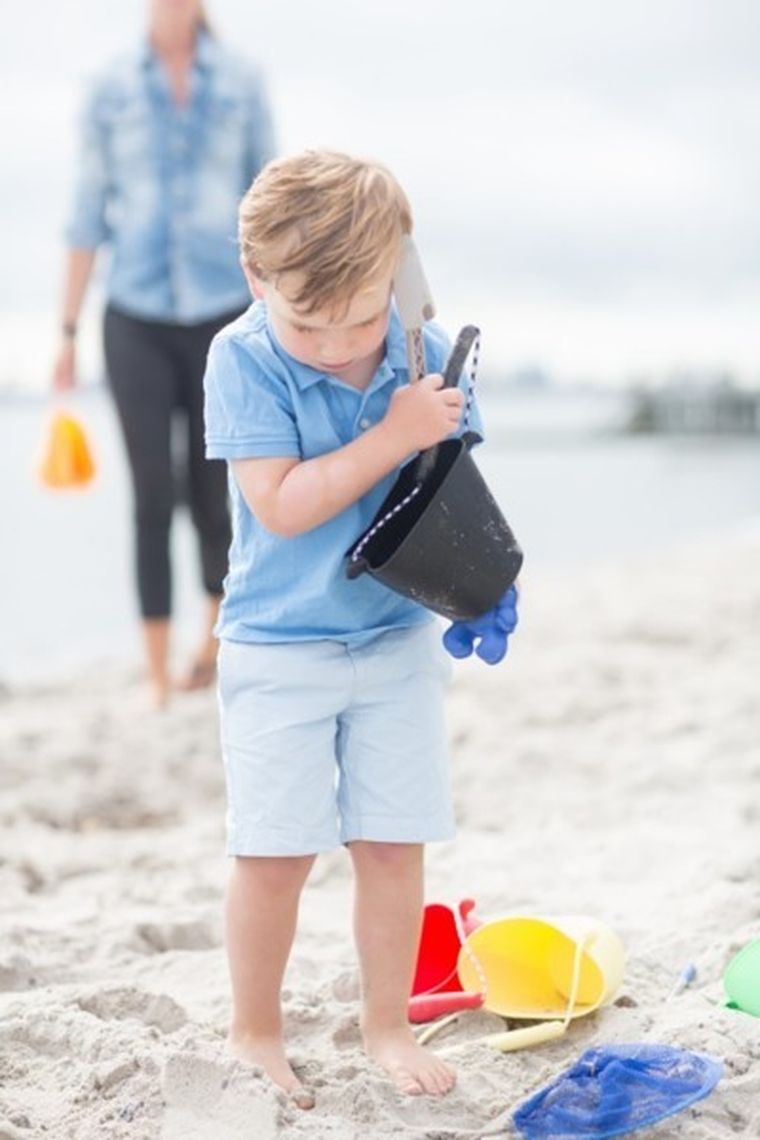 Scrunch, Bucket, składane wiaderko do wody i piasku, pastelowe żółte