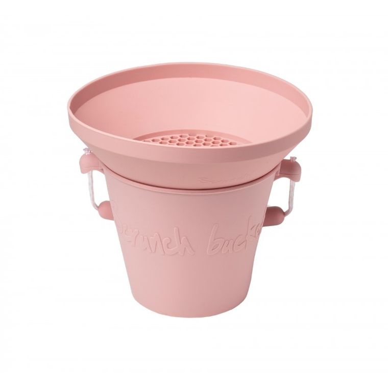 Scrunch, silikonowe sitko do piasku, pudrowy róż