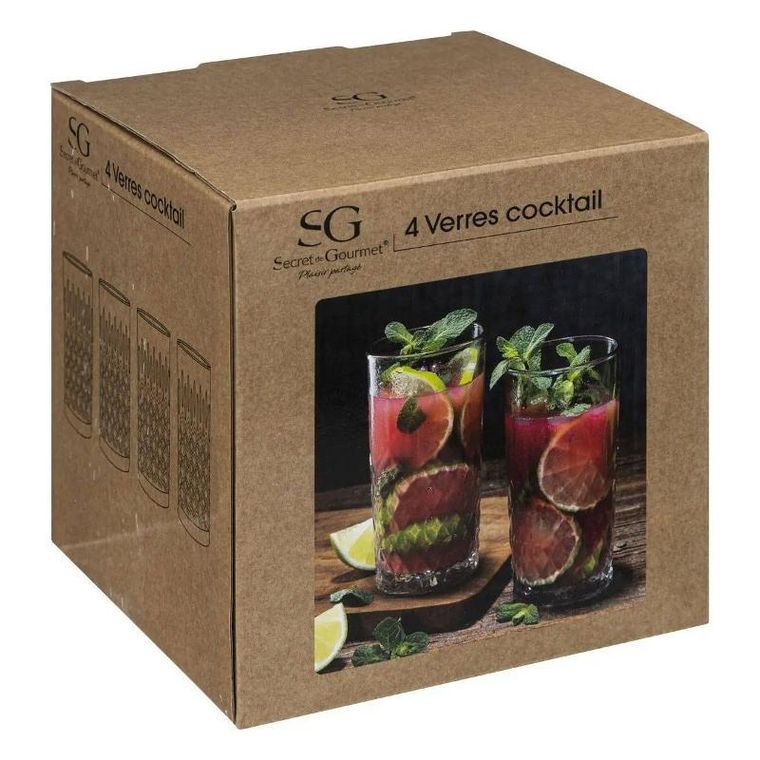 Secret de Gourmet, komplet wysokich szklanek typu tumbler, Charles, 300 ml