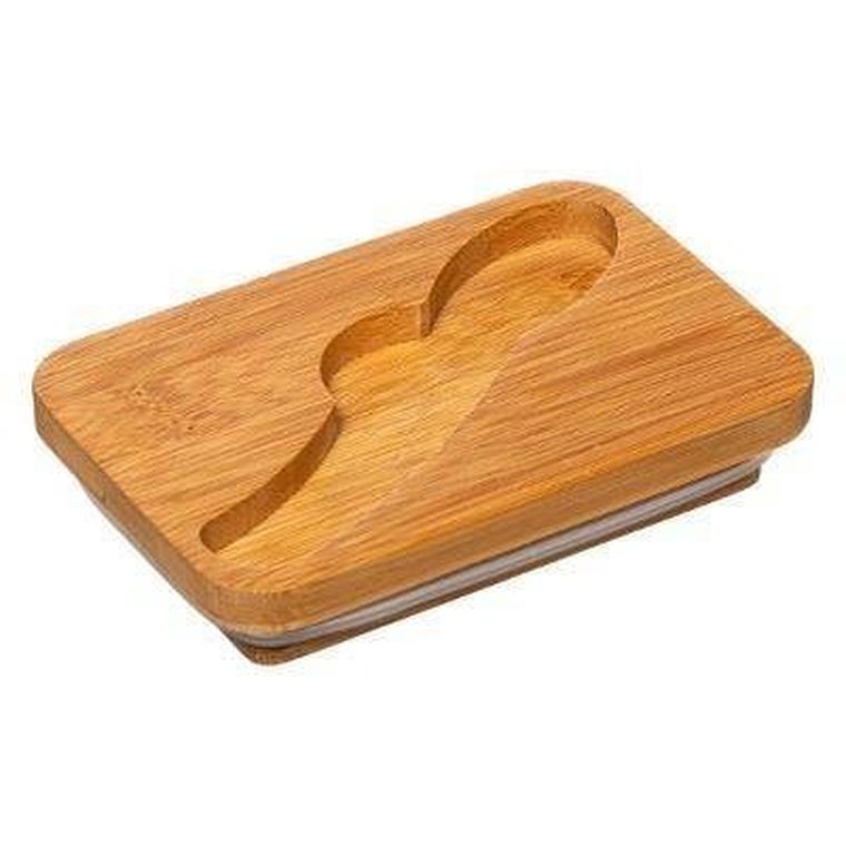 Secret de Gourmet, maselniczka z nożykiem, ceramiczna z bambusową pokrywką