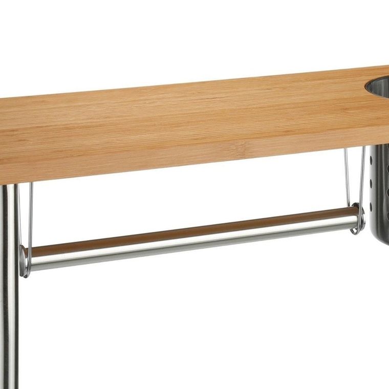 Secret de Gourmet, półka kuchenna 3w1, bambus, stal nierdzewna