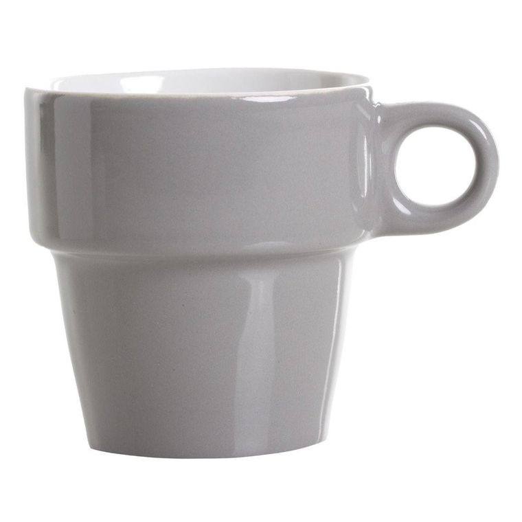 Secret de Gourmet, zestaw 6 kolorowych filiżanek do cappuccino + metalowy stojak