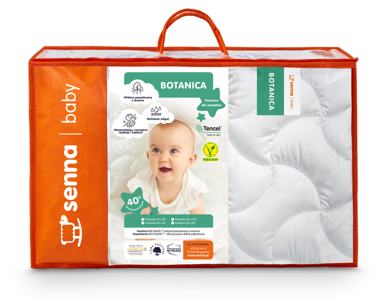 Senna Baby, Botanica, komplet pościeli, biały, 100-135 cm
