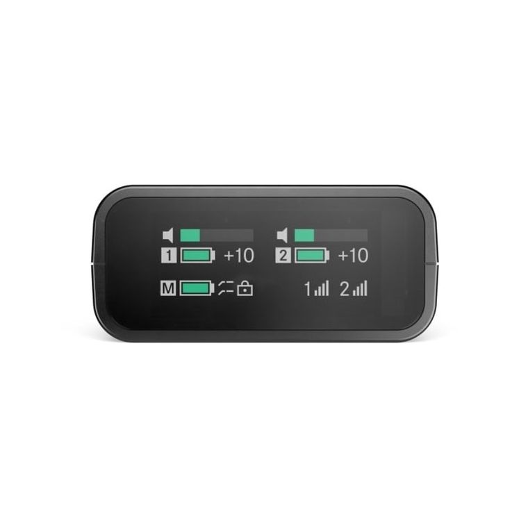 Sennheiser, system cyfrowy audio, 2-kanałowy odbiornik 2,4 GHz, 2 mikrofony, dodatki
