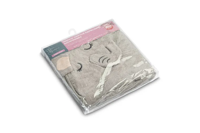 Sensillo, Bathfriends, okrycie kąpielowe, słoń, 100-100 cm