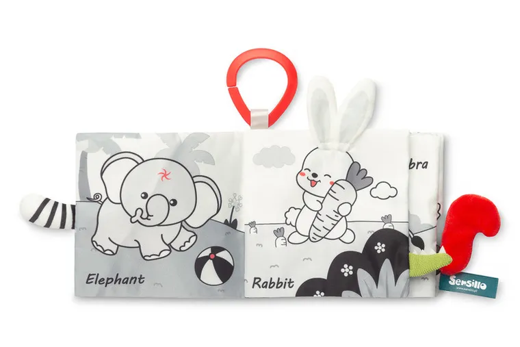 Sensillo, Black&white, książeczka materiałowa, sowa