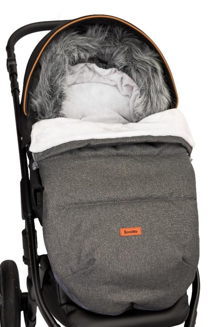 Sensillo, Indiana, śpiworek do wózka, grafitowy