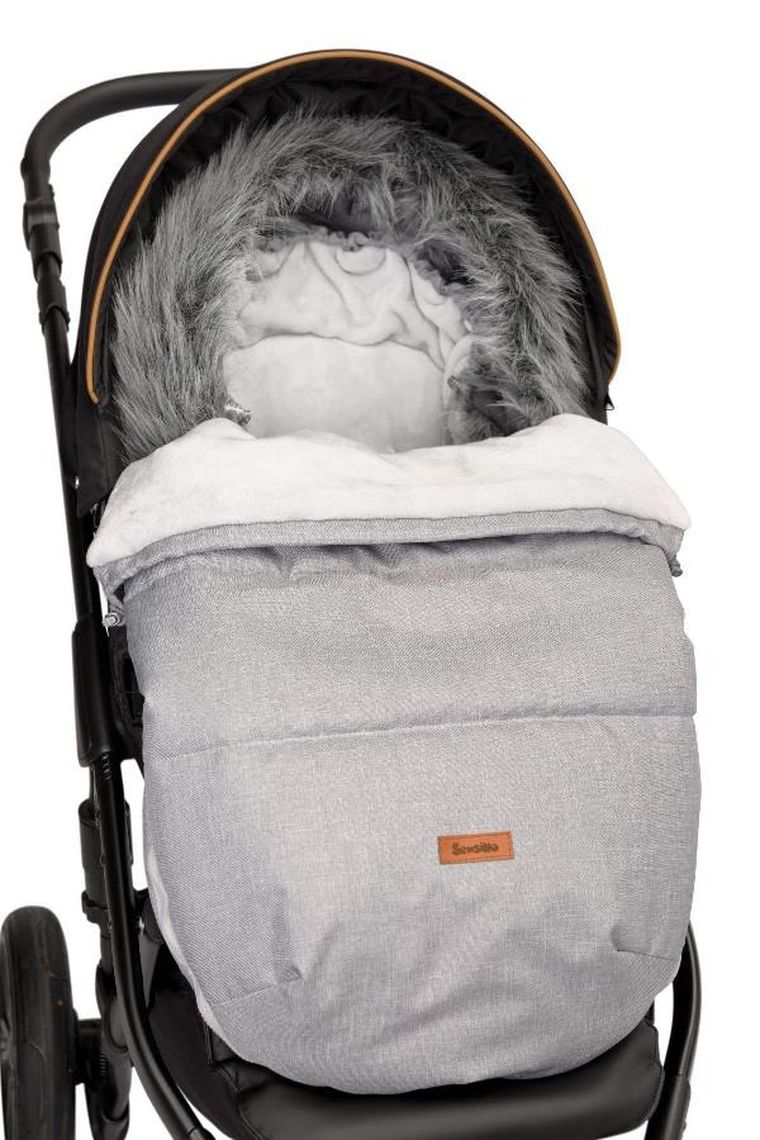 Sensillo, Indiana, śpiworek do wózka, szary