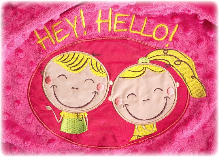 Sensillo, Kocyk dwustronny Hey Hello 75-100 cm, Rose